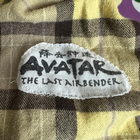 Avatar Last Airbender Plaid Flannel Shirt Shacket MEDIUM Oversized Unique Anime - Picture 6 of 7